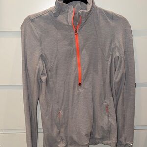 Lululemon 1/2 Zip Forthright Jacket Gray Mock Neck Running Scuba Women